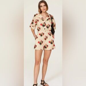 Adam Lippes x RTR Blurry Floral Romper Size 10